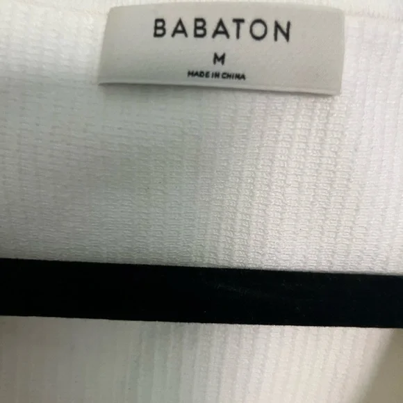 Babaton Ivory Ribbed Deep V Tank Top - Picture 2 of 2